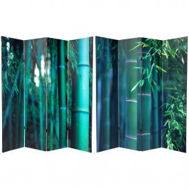 6 ft. Tall Double Sided Bamboo Tree Canvas Room Divider