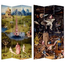 7 ft. Tall Double Sided Garden of Delights Canvas Room Divider