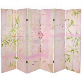 5¼ ft. Pink Harmony Canvas Room Divider