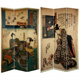 6 ft. Tall Japanese Figures Room Divider