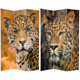 6 ft. Tall Double Sided Leopard Room Divider