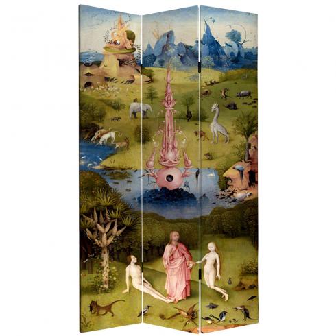 7 ft. Tall Double Sided Garden of Delights Canvas Room Divider