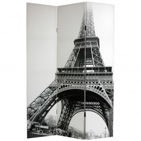 6 ft. Tall Eiffel Tower Canvas Room Divider