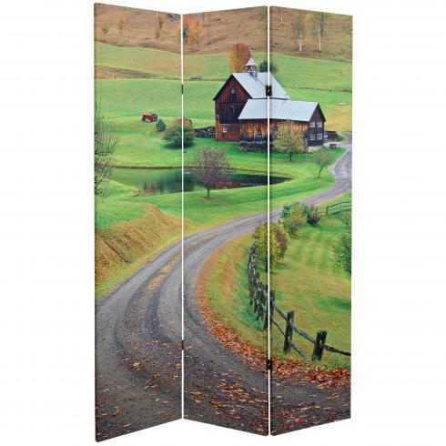 6 ft. Tall Double Sided Rural Beauty Room Divider