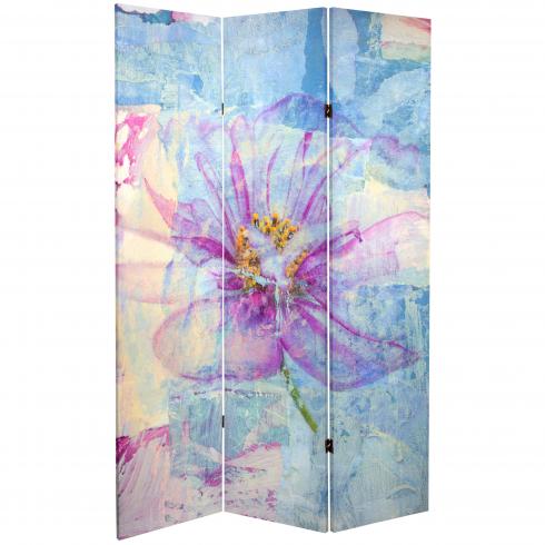 6 ft. Tall Double Sided Love Blossom Canvas Room Divider