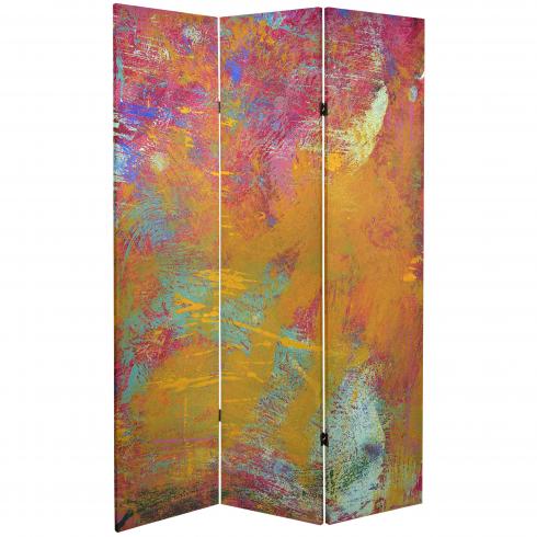 6 ft. Tall Double Sided Color Wheel Canvas Room Divider