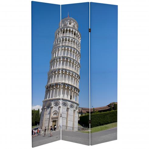 6 ft. Tall Double Sided Pisa and St. Peter's Canvas Room Divider