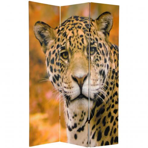 6 ft. Tall Double Sided Leopard Room Divider