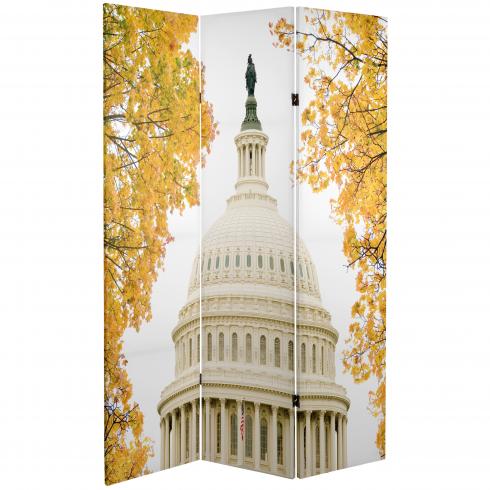 6 ft. Tall Double Sided Memorial Room Divider - Vietnam/Capitol Building