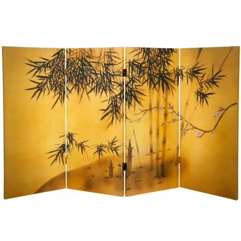 3 ft. Tall Double Sided Bamboo Tree Canvas Room Divider