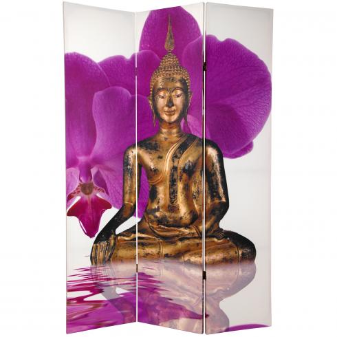 6 ft. Tall Double Sided Thai Buddha Room Divider