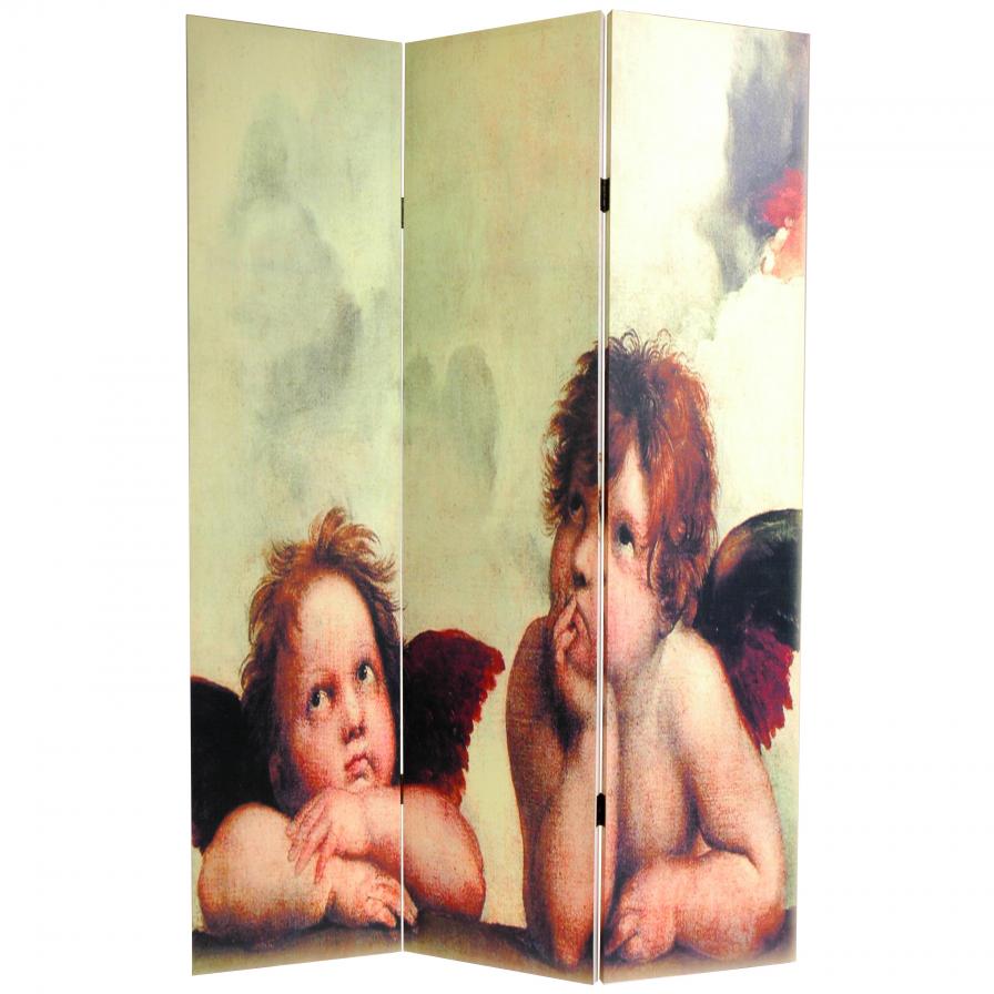 6 ft. Tall Cherubs Canvas Room Divider