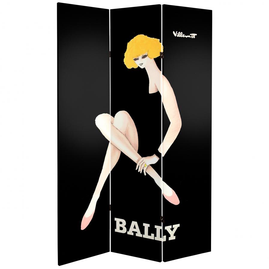 6 ft. Tall Double Sided Vintage Women Canvas Room Divider 6 ft. Tall Double Sided Vintage Women Canvas Room Divider