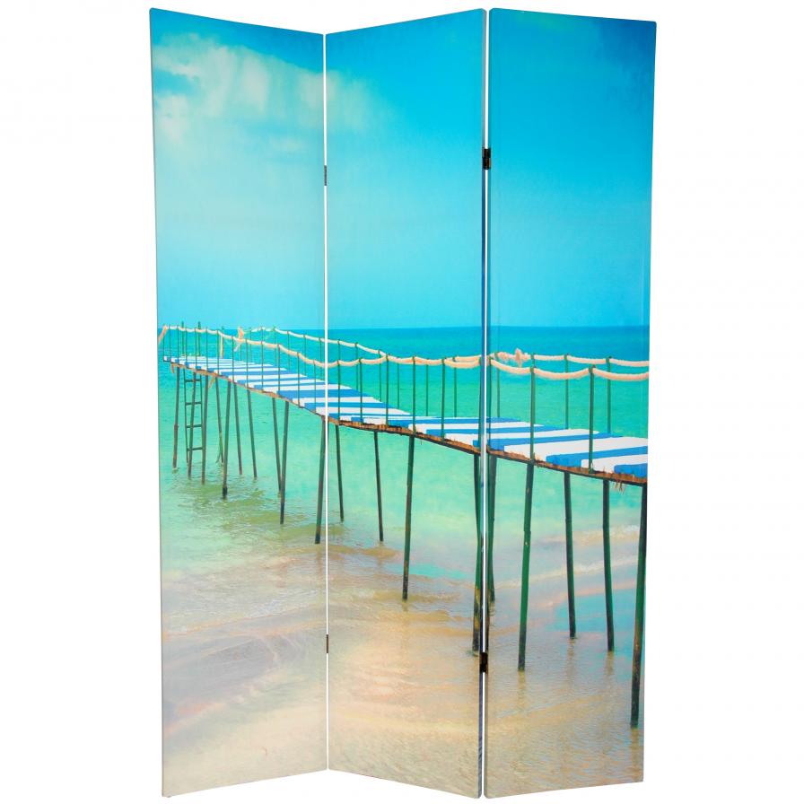 6 ft. Tall Double Sided Ocean Room Divider