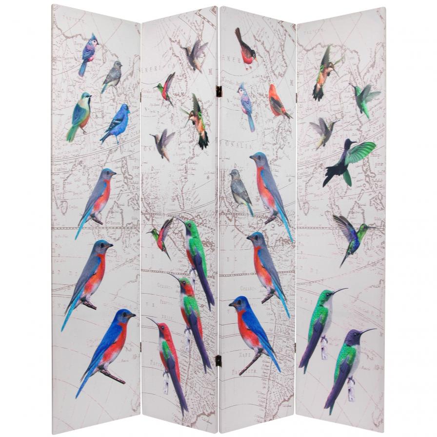 6 ft. Tall Double Sided Birds Room Divider