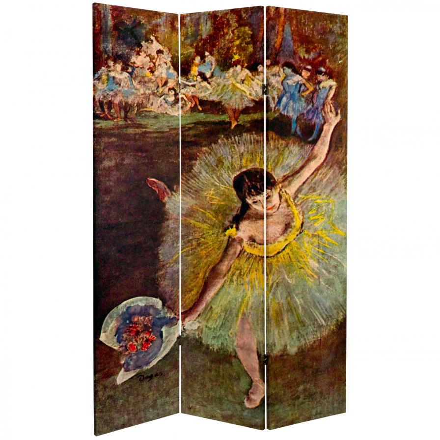 6 ft. Tall Double Sided Works of Degas Canvas Room Divider - Arabesque 6 ft. Tall Double Sided Works of Degas Canvas Room Divider - Arabesque