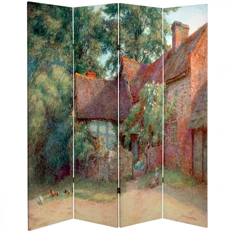 6 ft. Tall Double Sided Farm Life Canvas Room Divider 6 ft. Tall Double Sided Farm Life Canvas Room Divider
