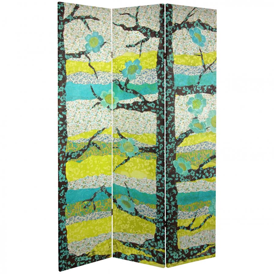 6 ft. Tall Sylvan Collage Canvas Room Divider 6 ft. Tall Sylvan Collage Canvas Room Divider