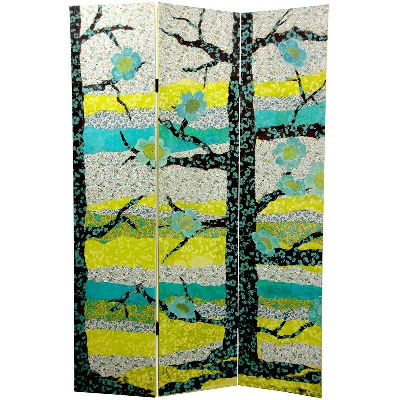 6 ft. Tall Sylvan Collage Canvas Room Divider 6 ft. Tall Sylvan Collage Canvas Room Divider
