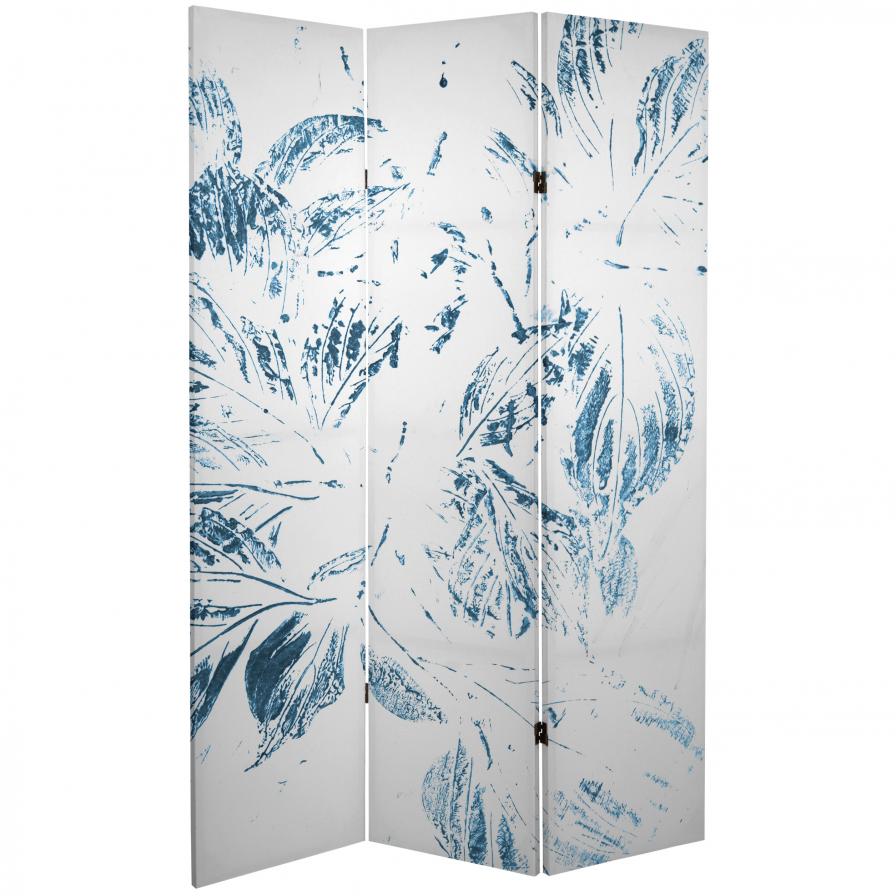 6 ft. Tall Double Sided Pure Leaves Canvas Room Divider
