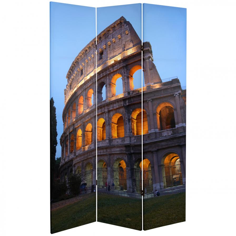6 ft. Tall Double Sided Coliseum and David Canvas Room Divider 6 ft. Tall Double Sided Coliseum and David Canvas Room Divider