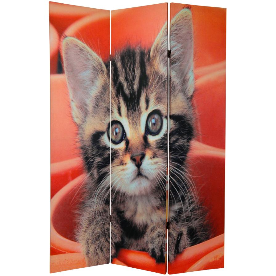 6 ft. Tall Double Sided Kittens Room Divider
