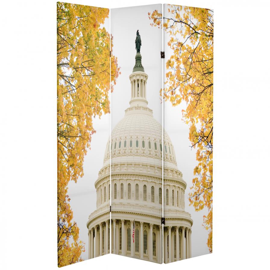 6 ft. Tall Double Sided Memorial Room Divider - Vietnam/Capitol Building