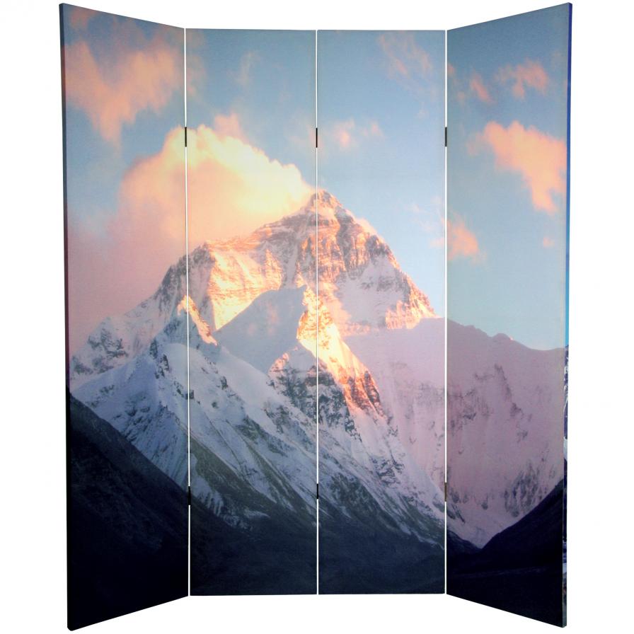 6 ft. Tall Double Sided Matterhorn/Everest Canvas Room Divider