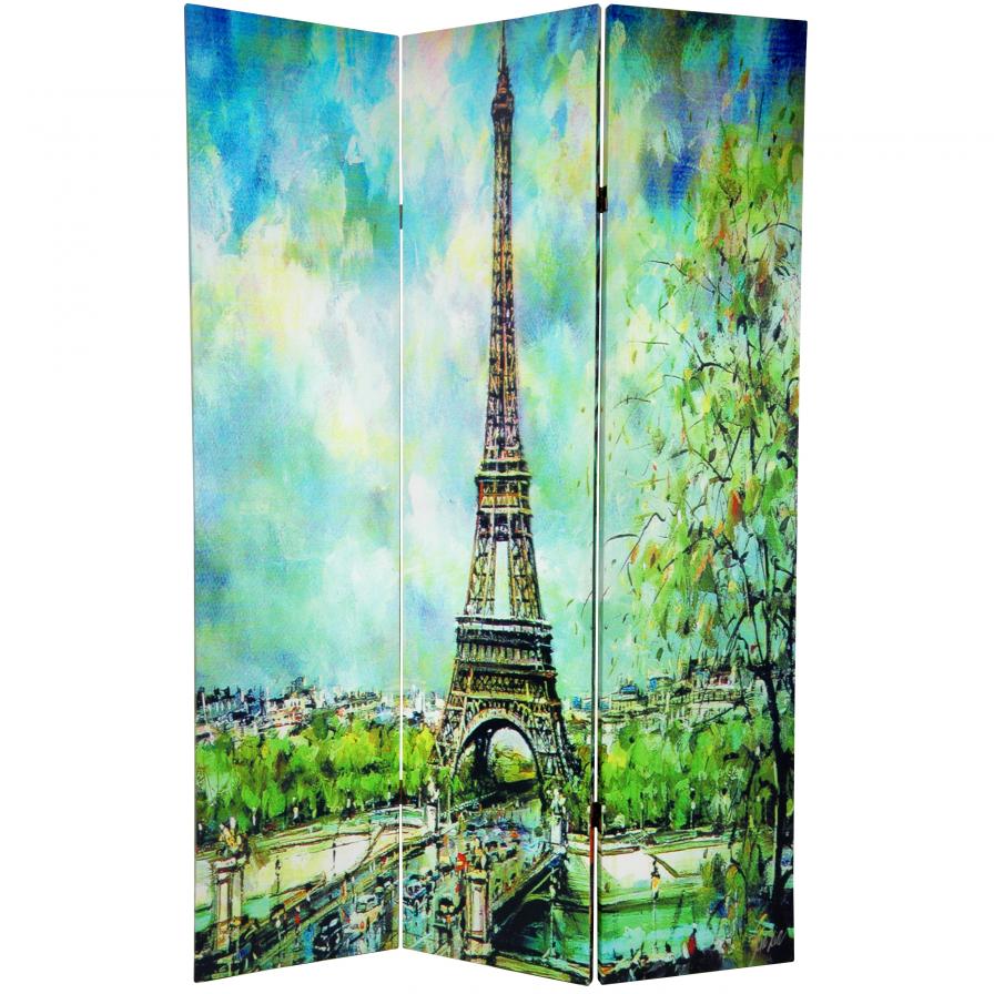 6 ft. Tall Double Sided Paris Room Divider