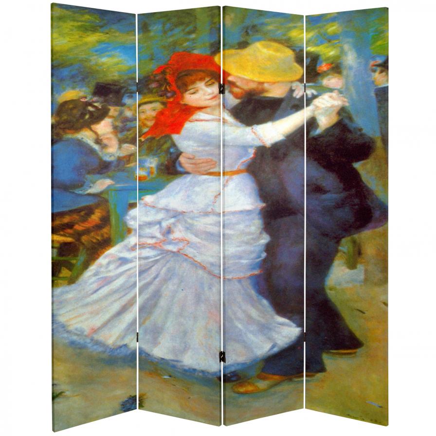 6 ft. Tall Double Sided Works of Renoir Canvas Room Divider - Dance at Bougival/Two Girls 6 ft. Tall Double Sided Works of Renoir Canvas Room Divider - Dance at Bougival/Two Girls