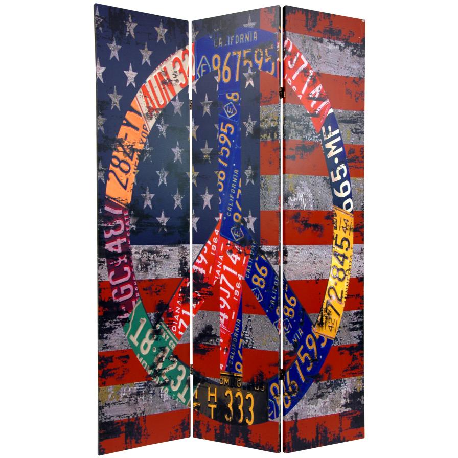 6 ft. Tall Double Sided Americana Room Divider