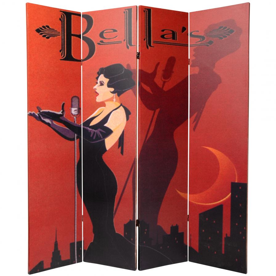 6 ft. Tall Double Sided Mannequin and Singer Canvas Room Divider