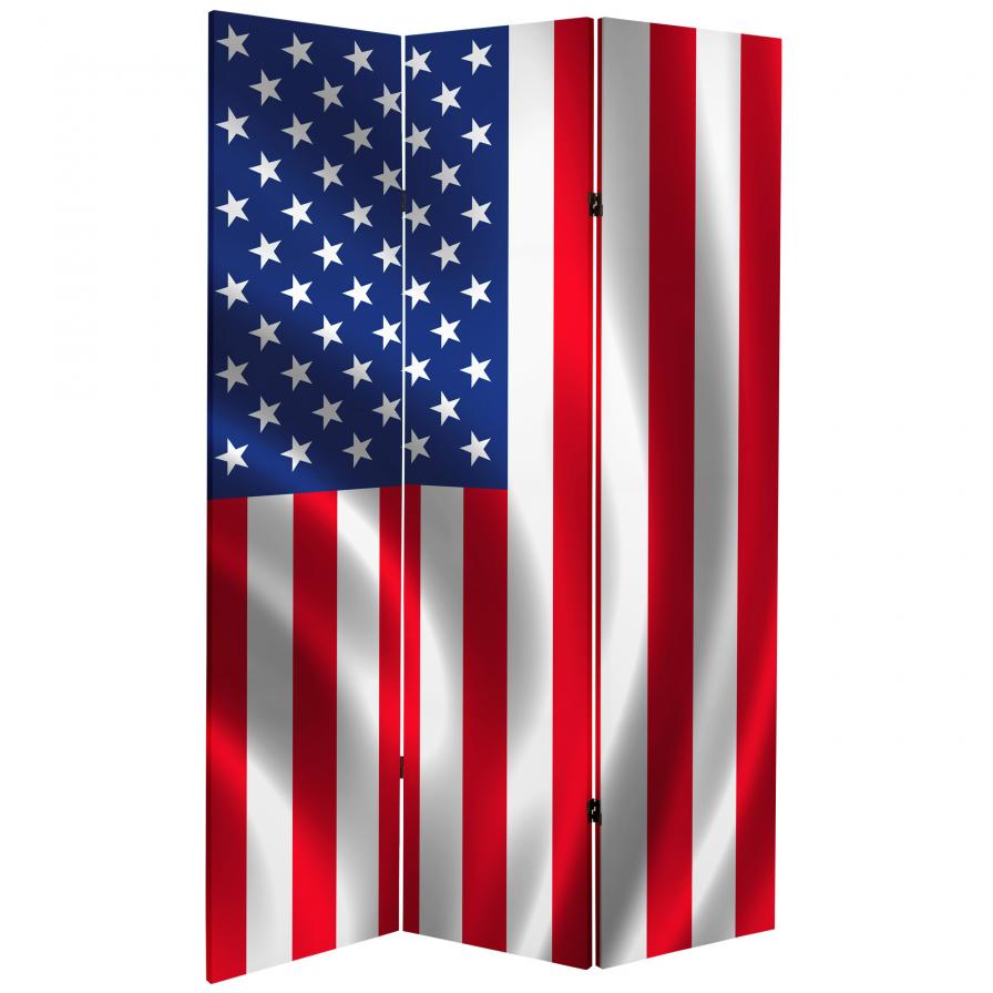 6 ft. Tall Double Sided Spirit of America Canvas Room Divider