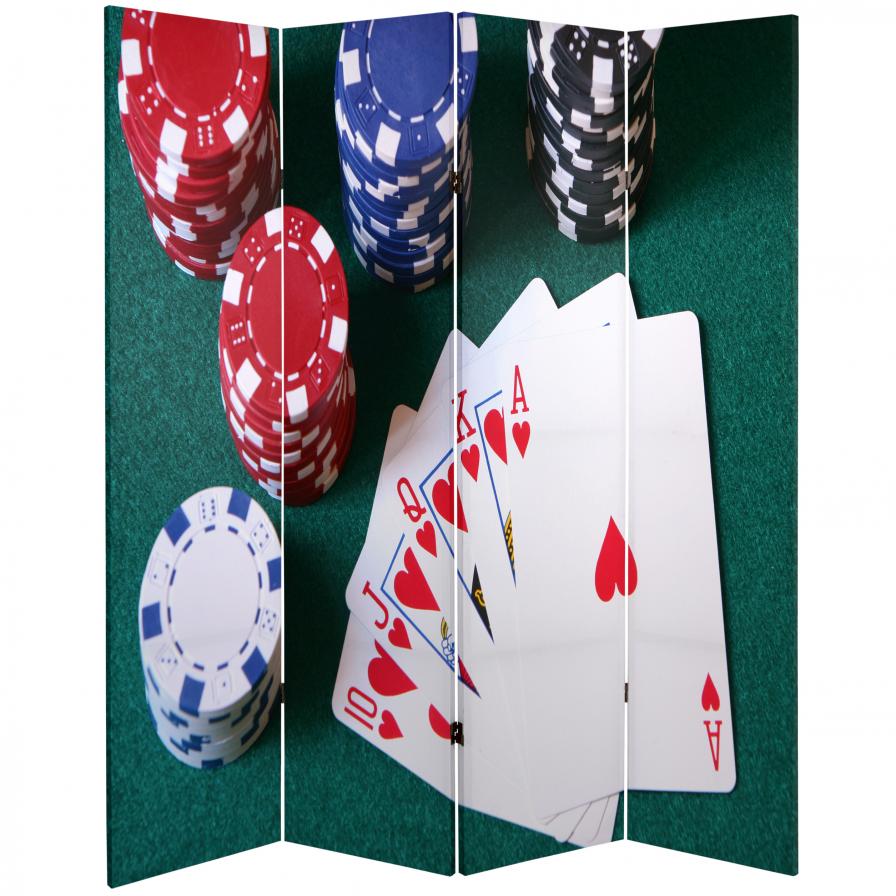 6 ft. Tall Double Sided Las Vegas Poker Canvas Room Divider 6 ft. Tall Double Sided Las Vegas Poker Canvas Room Divider