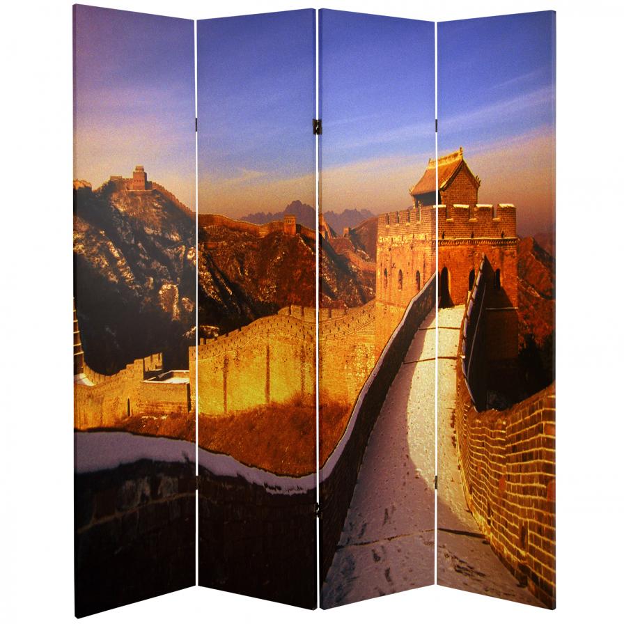 6 ft. Tall Double Sided Great Wall of China Room Divider