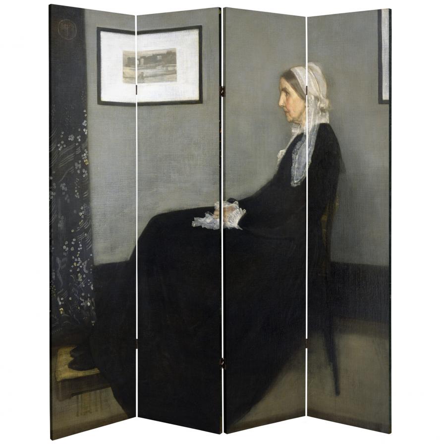 6 ft. Tall Double Sided Works of Whistler Canvas Room Divider