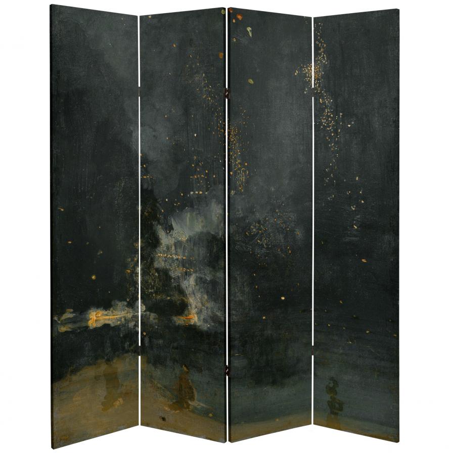 6 ft. Tall Double Sided Works of Whistler Canvas Room Divider 6 ft. Tall Double Sided Works of Whistler Canvas Room Divider