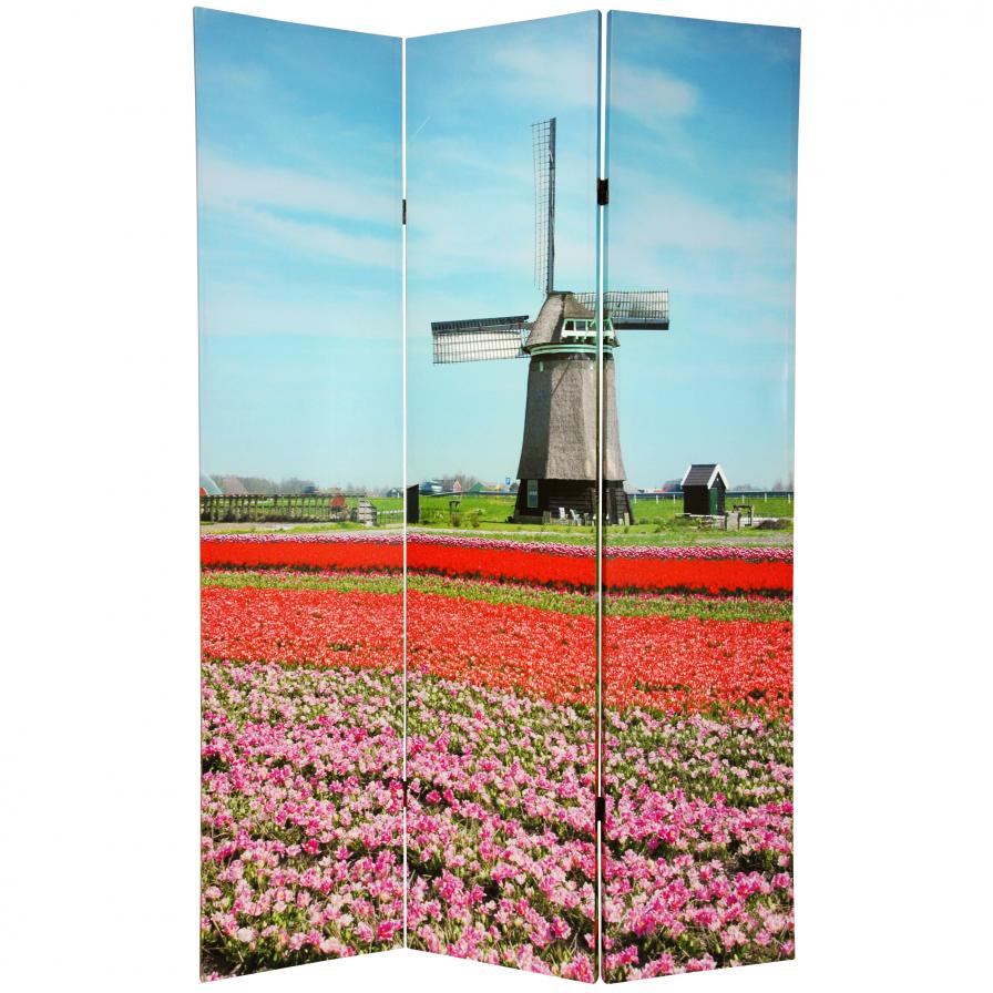 6 ft. Tall Double Sided Windmills Room Divider