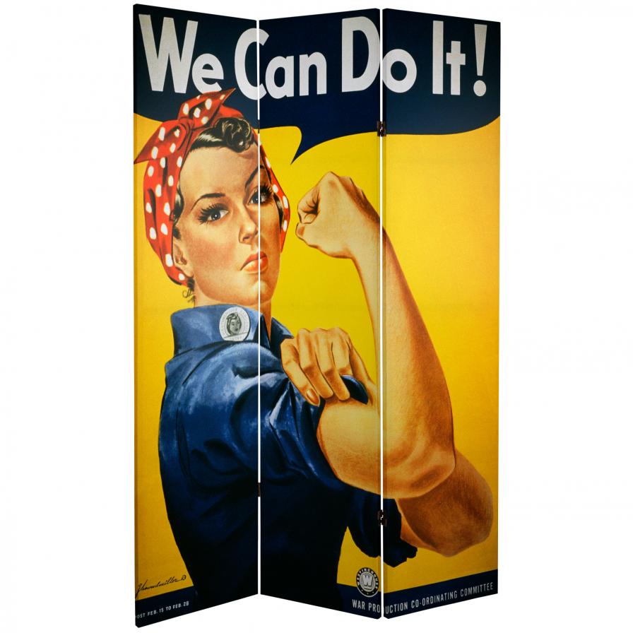 6 ft. Tall Double Sided WWII Posters Room Divider 6 ft. Tall Double Sided WWII Posters Room Divider