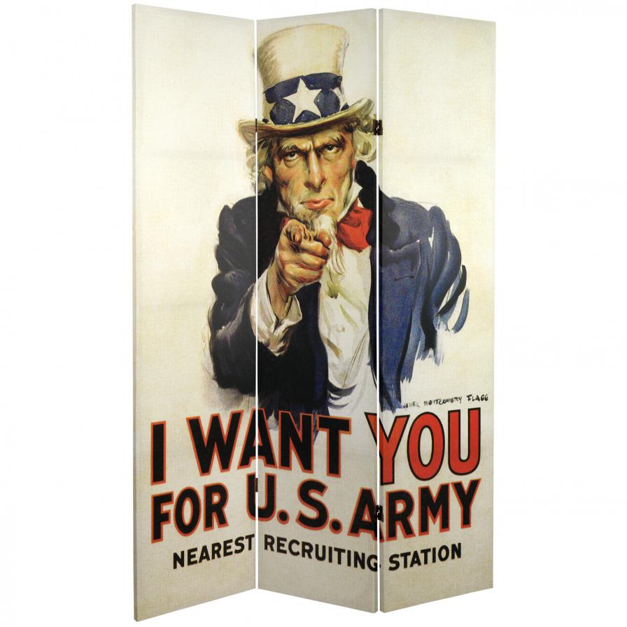 6 ft. Tall Double Sided WWII Posters Room Divider 6 ft. Tall Double Sided WWII Posters Room Divider