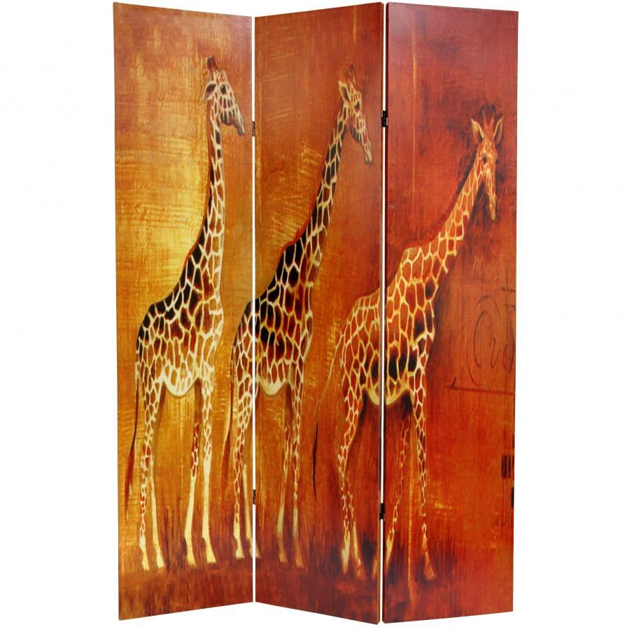6 ft. Tall Giraffe & Elephant Room Divider