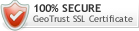 100% Secure, GeoTrust SSL Certificate