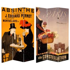 6 ft. Tall Absinthe Canvas Room Divider