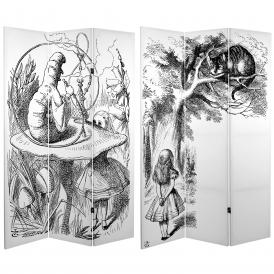 6 ft. Tall Alice in Wonderland Canvas Room Divider