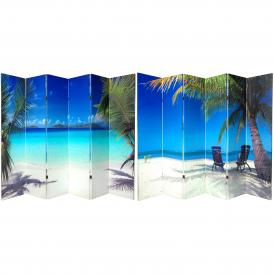 6 ft. Tall Beach Room Divider 6 Panel