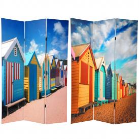 6 ft. Tall Double Sided Beach Cabana Room Divider