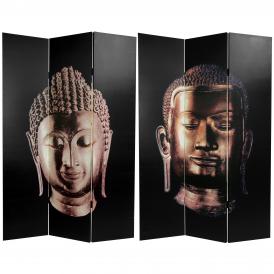 6 ft. Tall Buddha Canvas Room Divider