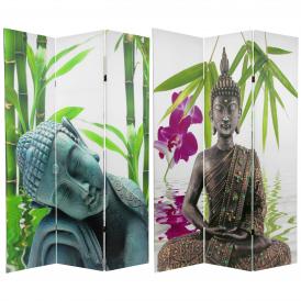 6 ft. Tall Double Sided Serenity Buddha Room Divider