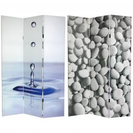 6 ft. Tall Water Zen Canvas Room Divider