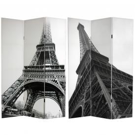 6 ft. Tall Eiffel Tower Canvas Room Divider